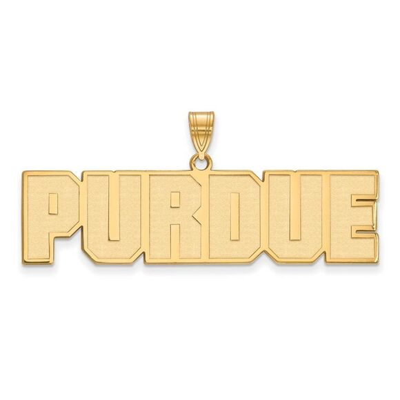 14k Yellow Gold Purdue Large Script Pendant